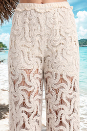 AXTZH Wave Whimsy Crochet Beachwear Lowers XBWLOWER0179IY