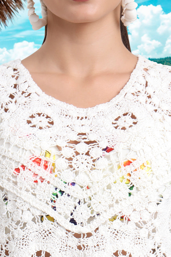 AXTZH Boho Crochet Beachwear Tank Top XBWTANK0139IY