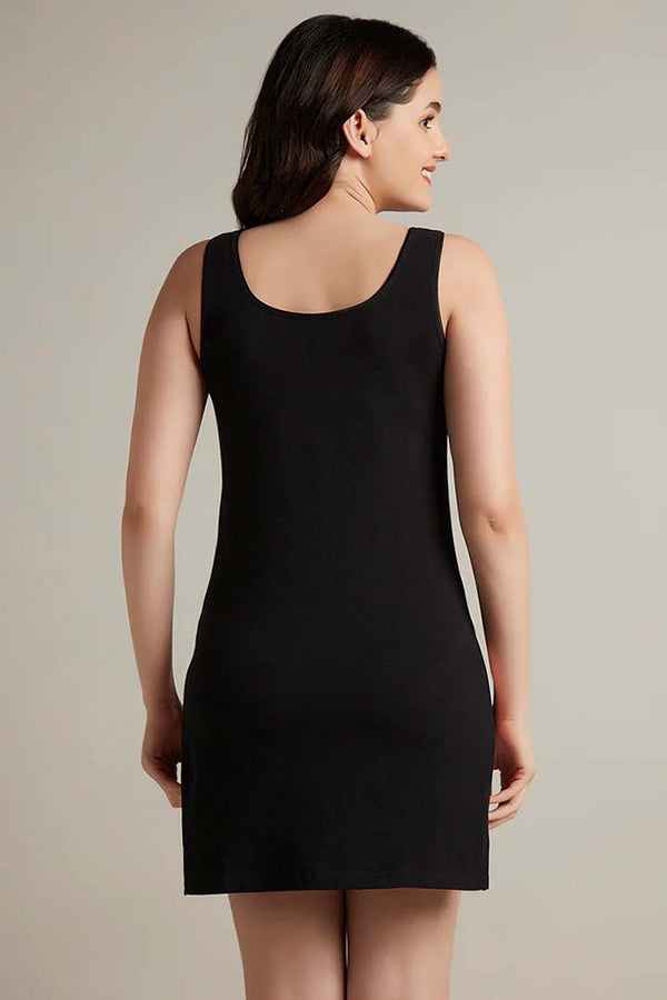 AMANTE KURTA SLIP -LIN02401-BLACK