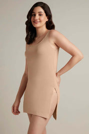 AMANTE KURTA SLIP -LIN02401-HAZELNUT