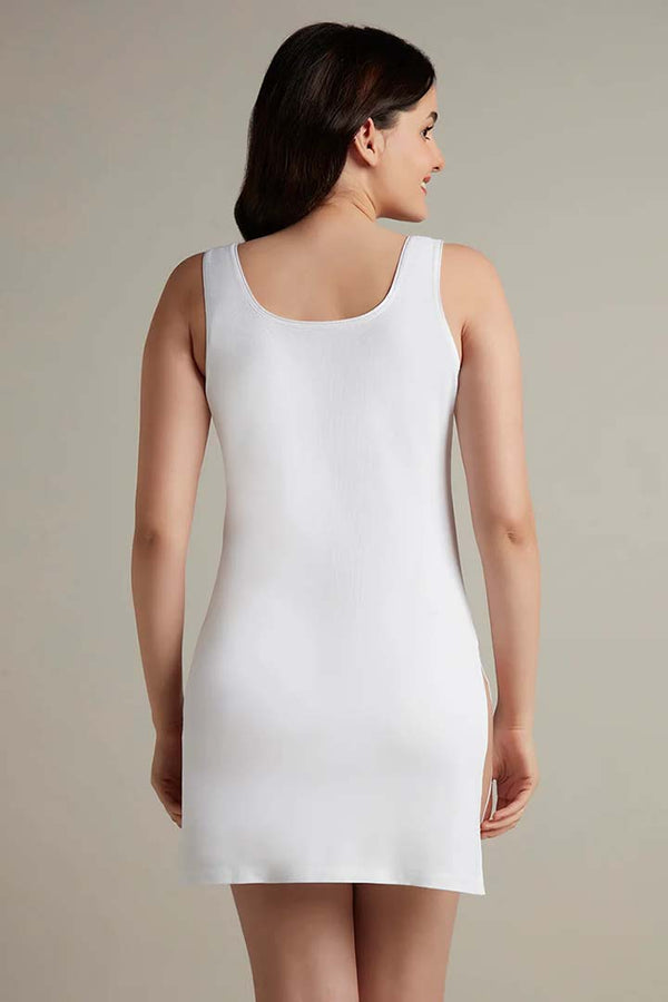 AMANTE KURTA SLIP -LIN02401-WHITE