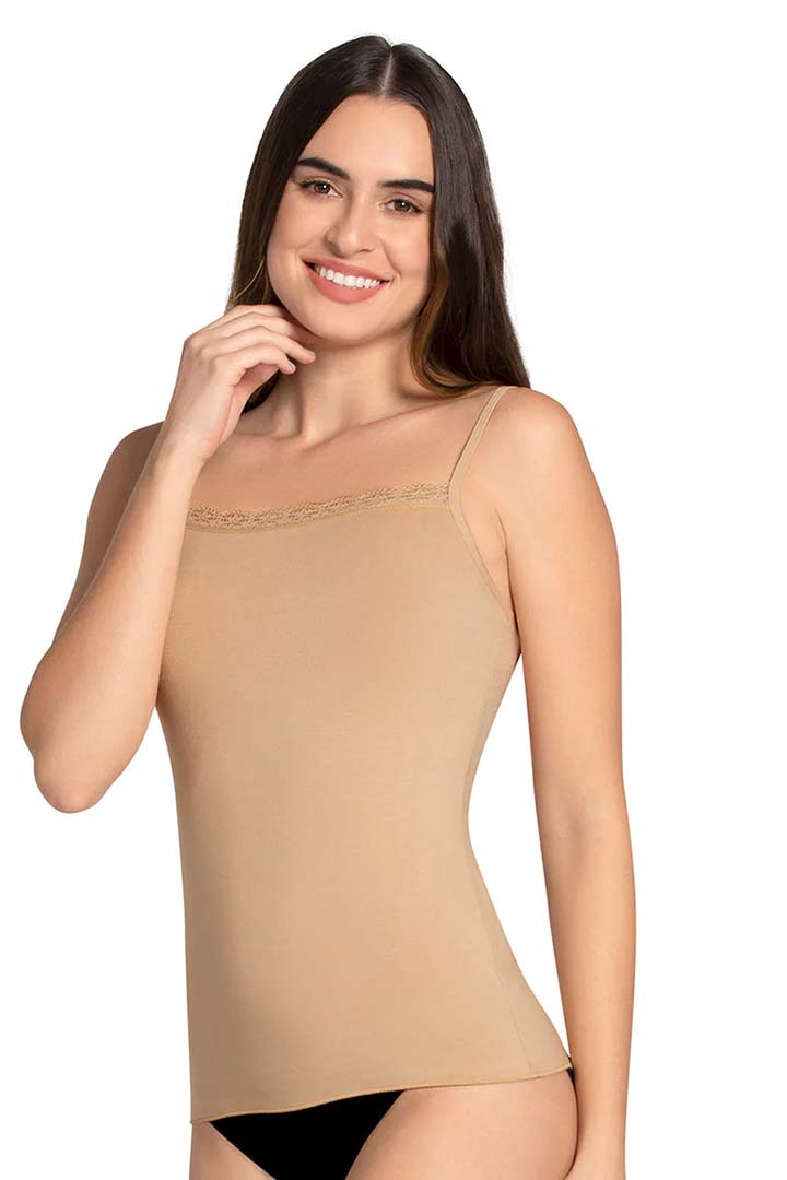 AMANTE LIN82801 Hazelnut Modal Lace Camisole
