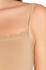AMANTE LIN82801 Hazelnut Modal Lace Camisole