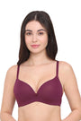 WACOAL BRA BI03P02 WI BASICS Zoe Padded Non-wired 3/4th Cup Everyday Wear Comfort Fit T-shirt Bra - Wine