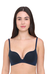 WACOAL BRA BI05G01 BB Women’s Dreamy Curve Padded Non-wired 3/4th Cup Everyday Wear Push-up Bra-Dark Blue