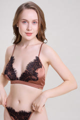 Mysthelle BROWN SATIN BRALETTE