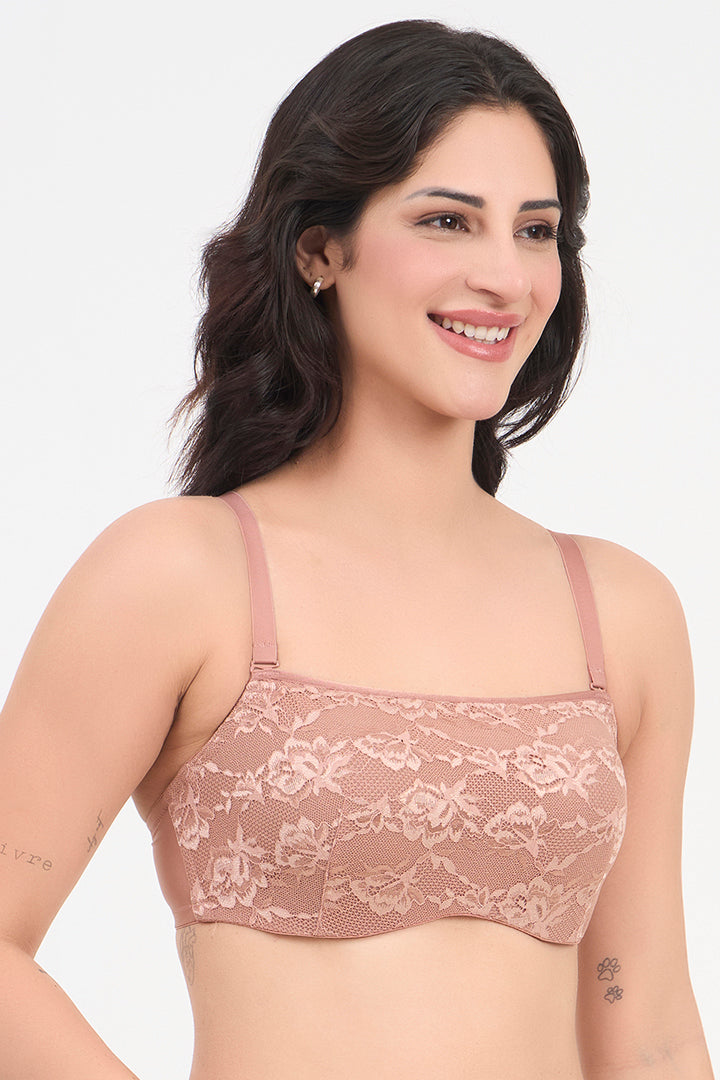 TRIUMPH-123I283 New Lace Bandeau Bra Padded Wired