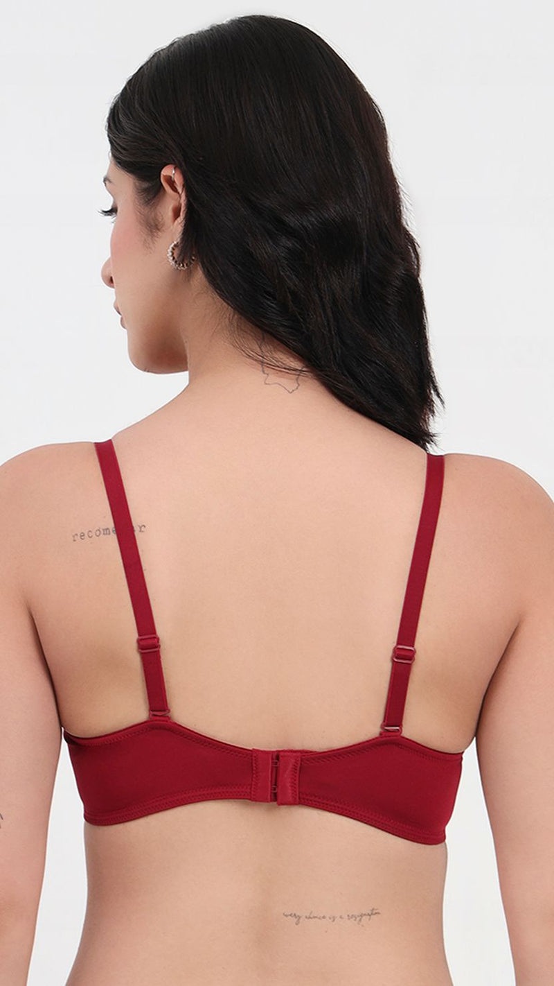 Triumph Scarlet Sheer Lace Plunge Underwired Bra