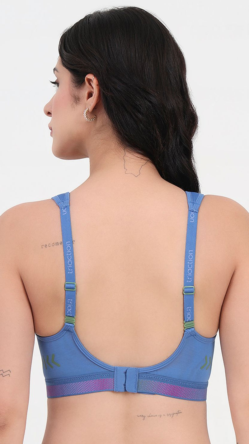 Triumph Blue Cardio Cloud High-Impact Padded Sports Bra