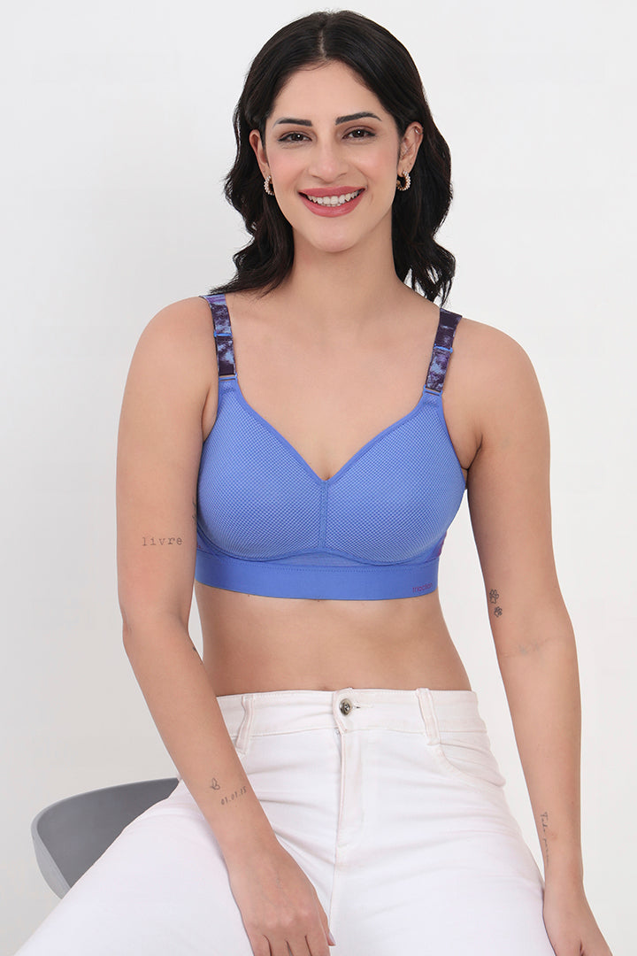TRIUMPH-110I508  Padded Non Wired with Back Hook Polymide Spandex Fabric Sports Bra -B5