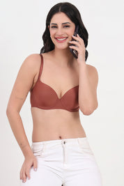 TRIUMPH-122I087/3 T-Shirt Bra 60 Invisible Wired Padded Body Make-Up Series Light Weight Seamless Support Everyday Bra