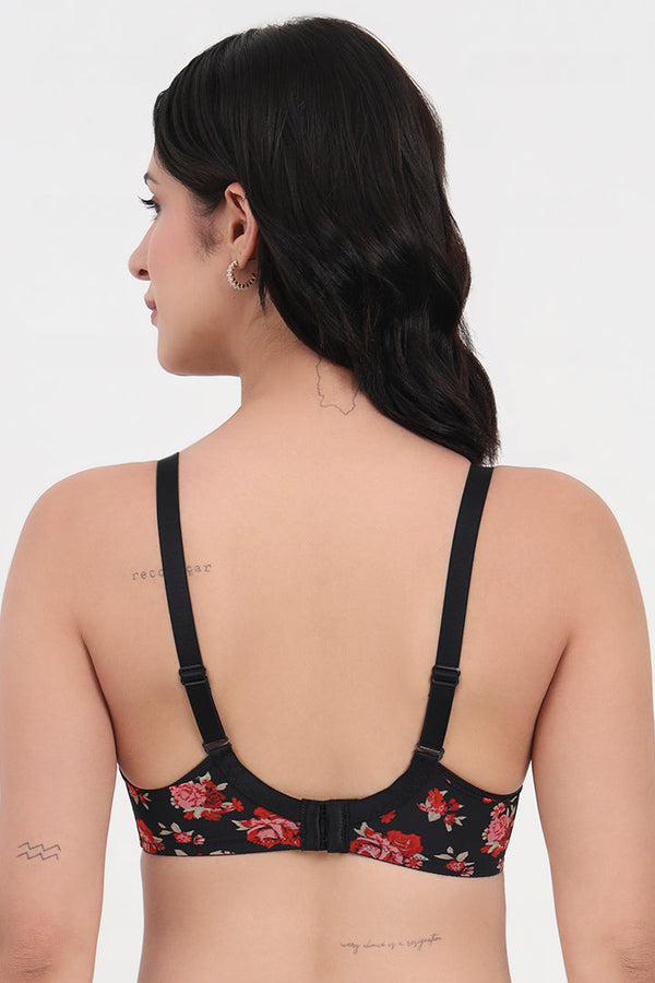 TRIUMPH 123I500 Floral Printed Underwired Lightly Padded All Day Comfort T-Shirt Bra