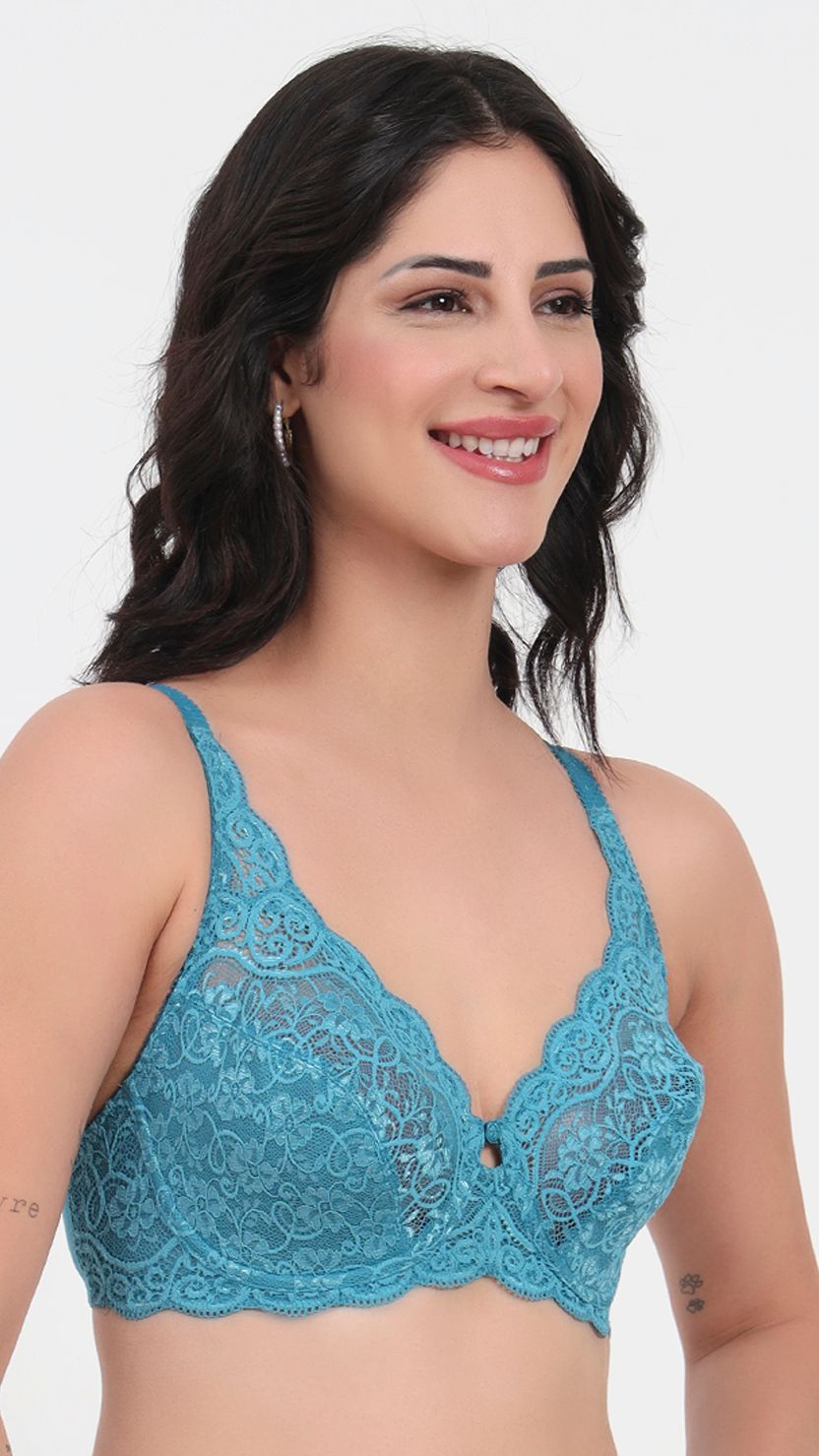 Triumph Blue Modern Lace Underwired Non-Padded Bra