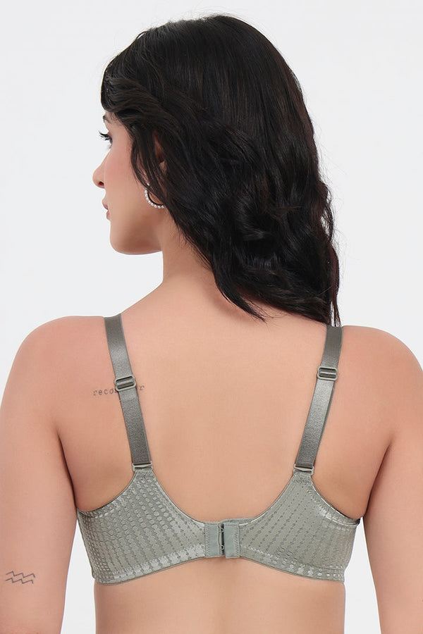 TRIUMPH 100I601 IQ Checked Non-Wired Non- Padded Minimizer Bra With All Day Comfort