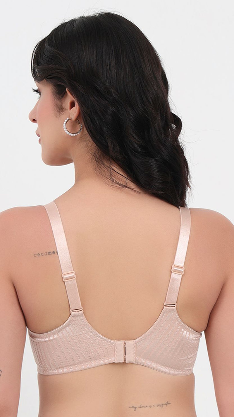 Triumph Pink Minimizer Sheen Elegant Non-Wired Bra