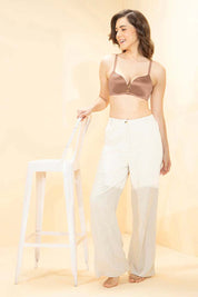 AMANTE BRA -BRA103201-MACAROON Elevate Curves Padded Non-Wired Push-up Bra