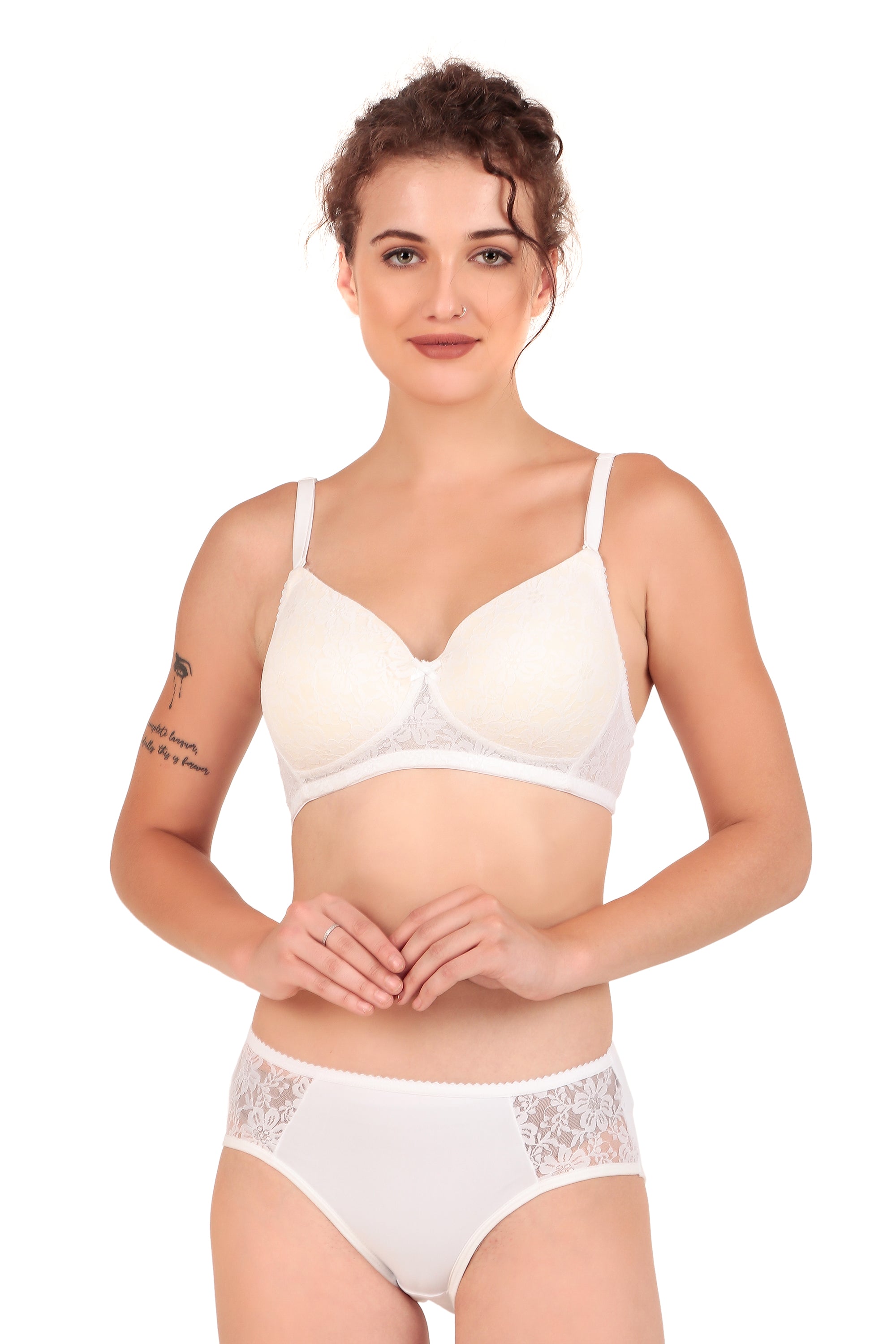 VONZZO VBNC2001 - FLORAL LIGHTLY PADDED SELF PRINTED BRIDAL BRA