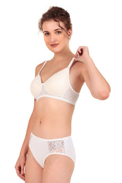 VONZZO VBNC2001 - FLORAL LIGHTLY PADDED SELF PRINTED BRIDAL BRA