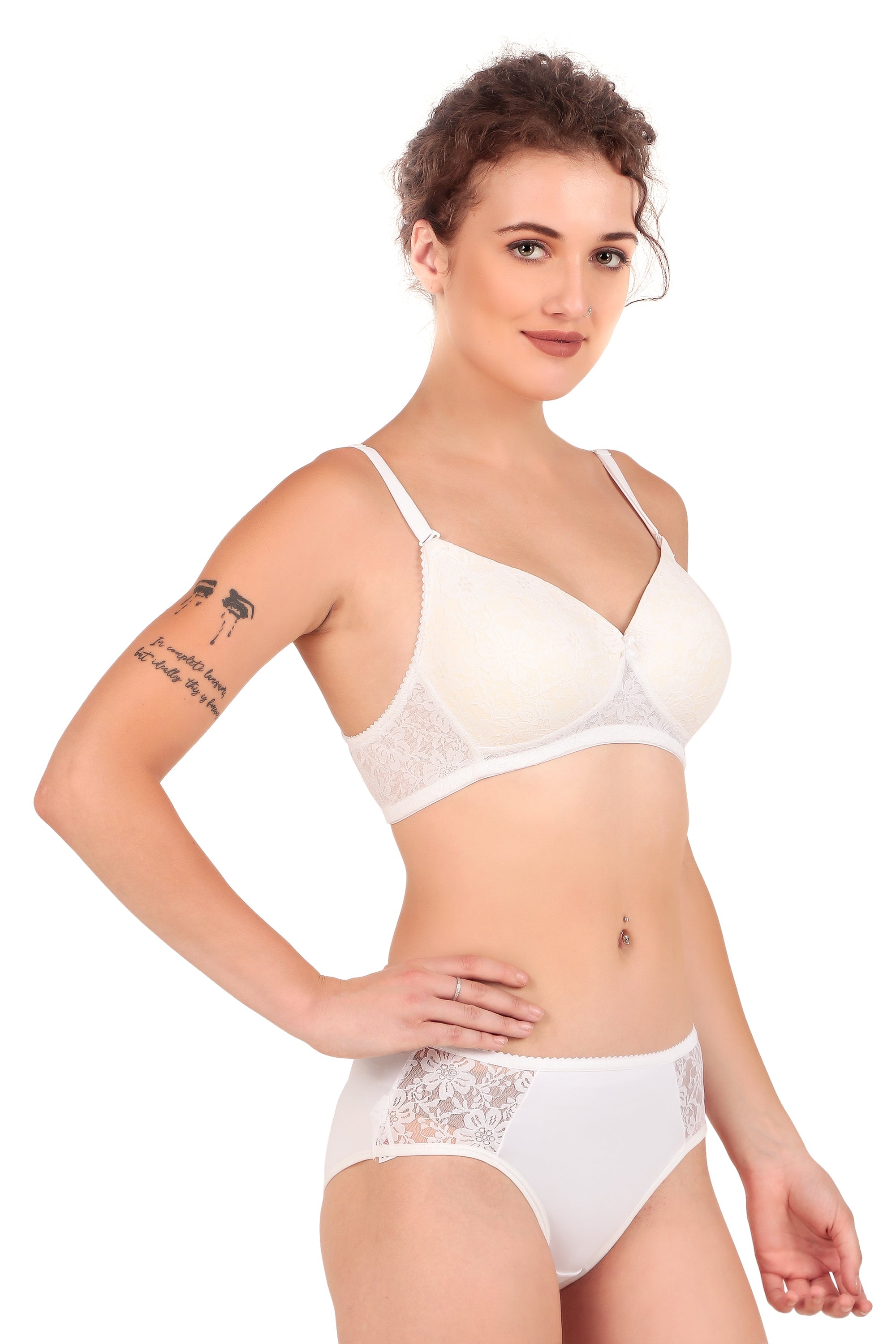 VONZZO VBNC2001 - FLORAL LIGHTLY PADDED SELF PRINTED BRIDAL BRA