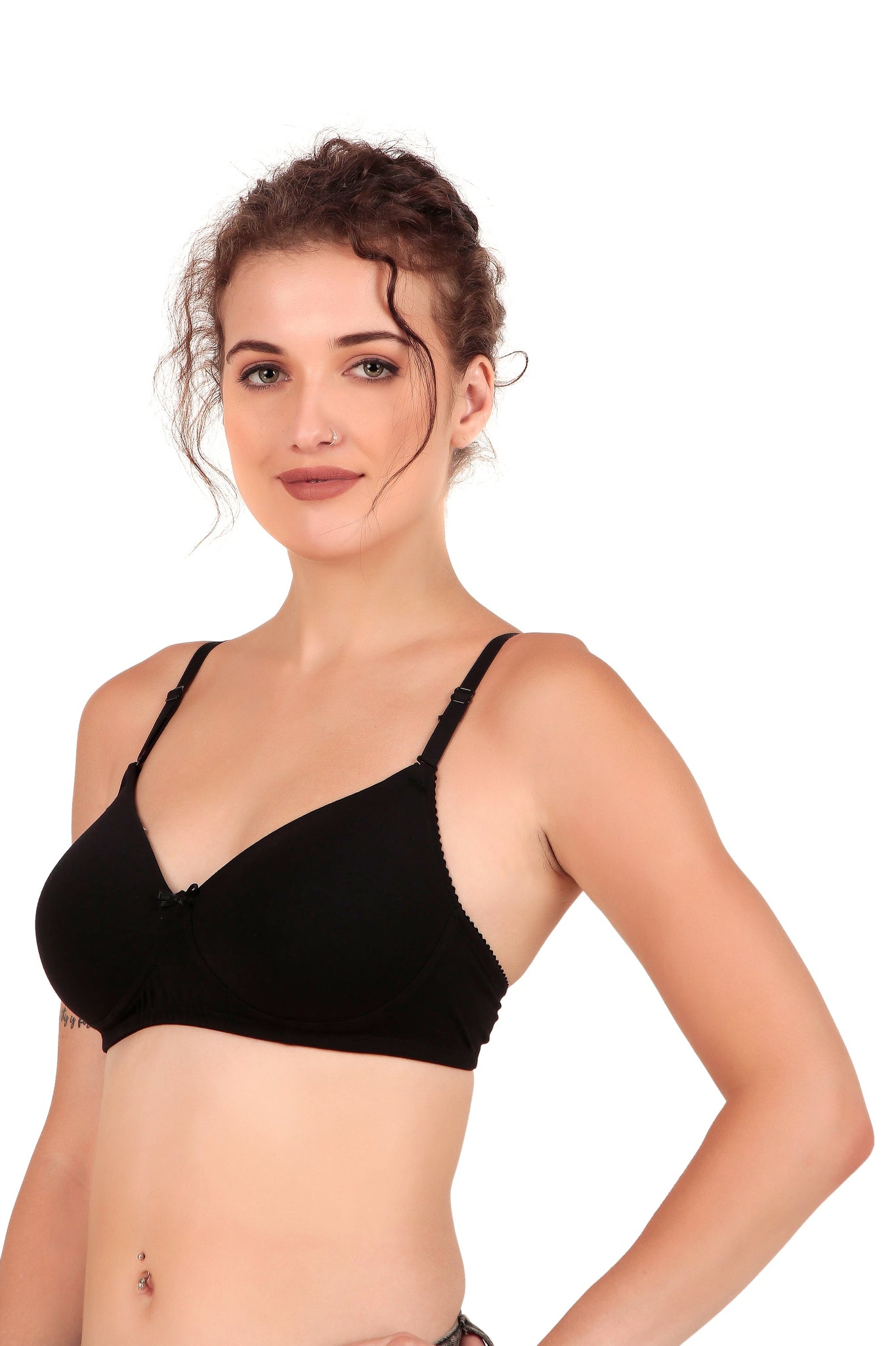 VONZZO BRACC1001 LIGHTLY PADDED WIREFREE FULL COVERAGE T SHIRT BRA