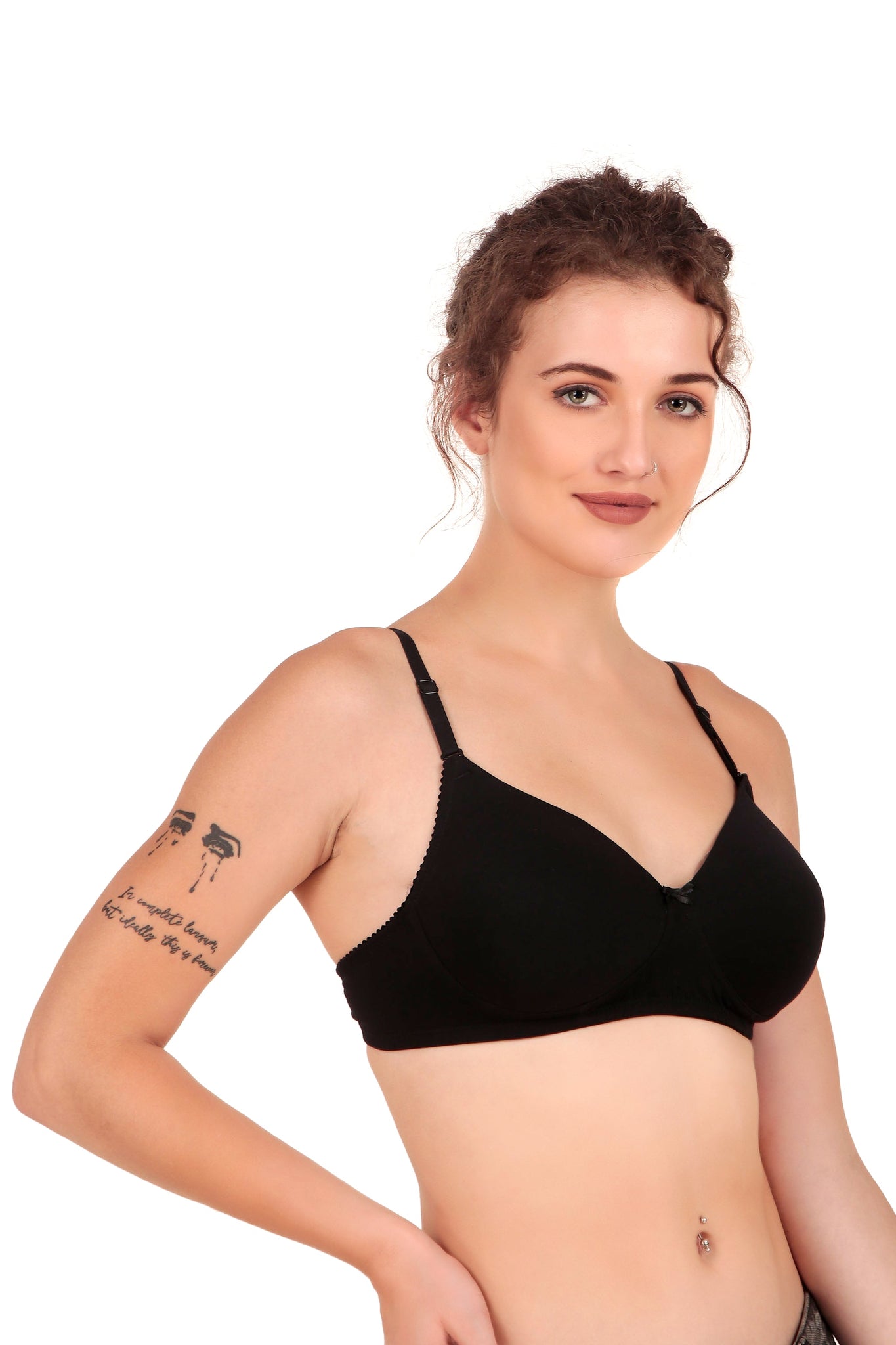 VONZZO BRACC1001 LIGHTLY PADDED WIREFREE FULL COVERAGE T SHIRT BRA