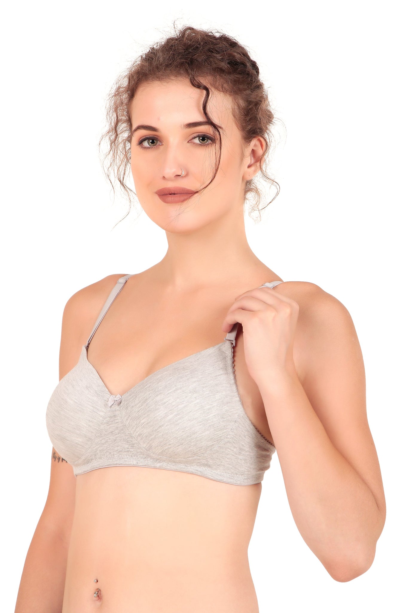 VONZZO BRACC1001 LIGHTLY PADDED WIREFREE FULL COVERAGE T SHIRT BRA