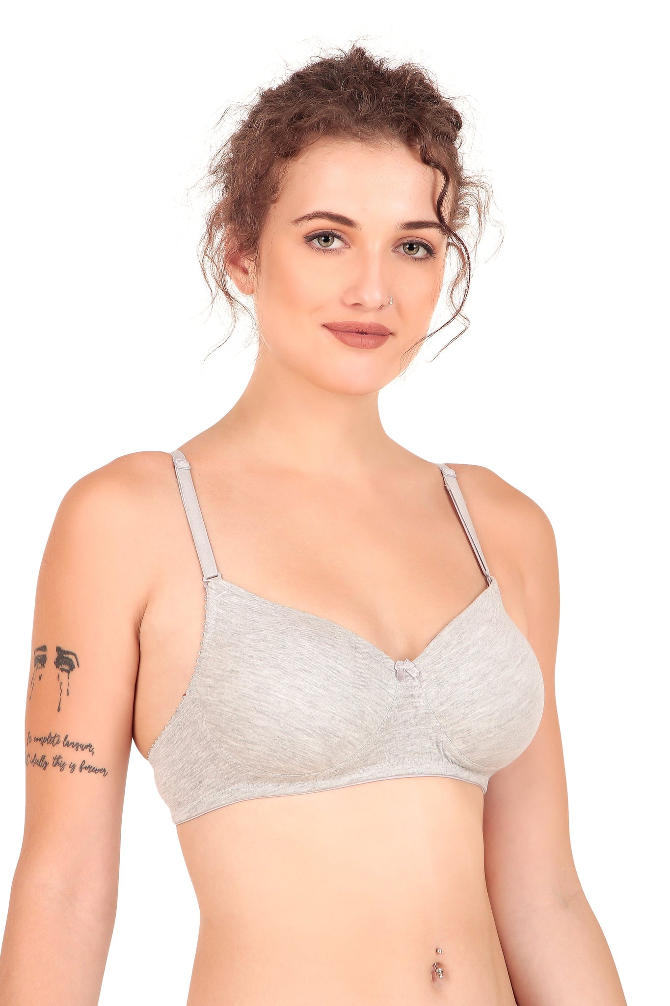 VONZZO BRACC1001 LIGHTLY PADDED WIREFREE FULL COVERAGE T SHIRT BRA