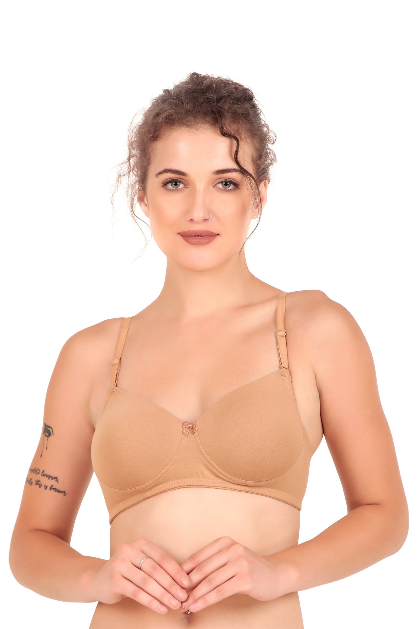 VONZZO BRACC1001 LIGHTLY PADDED WIREFREE FULL COVERAGE T SHIRT BRA