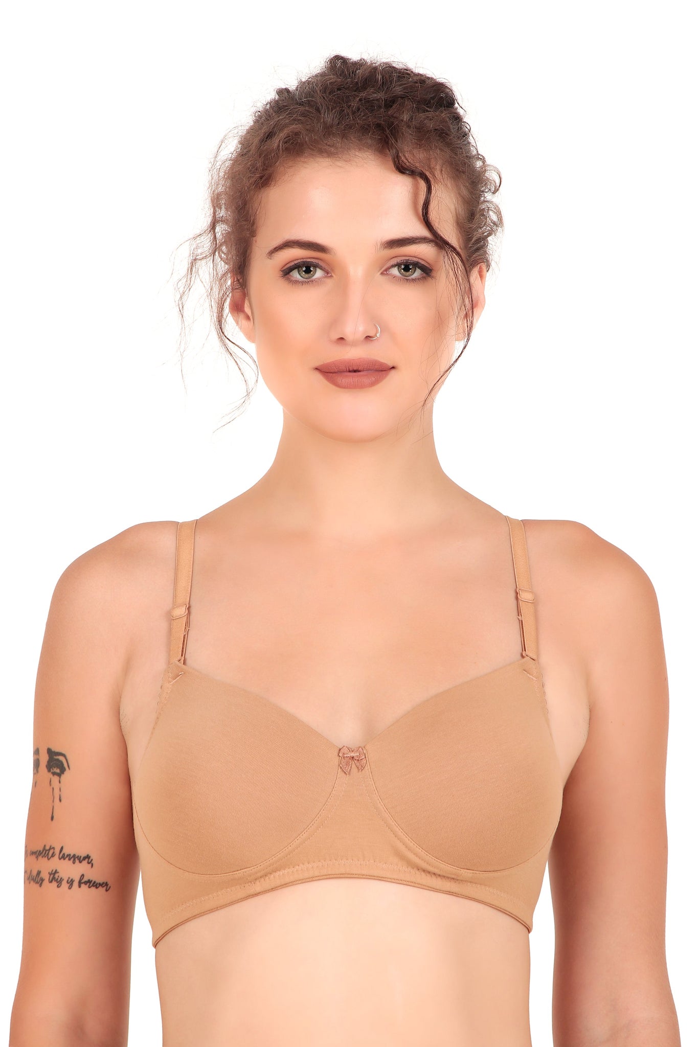 VONZZO BRACC1001 LIGHTLY PADDED WIREFREE FULL COVERAGE T SHIRT BRA