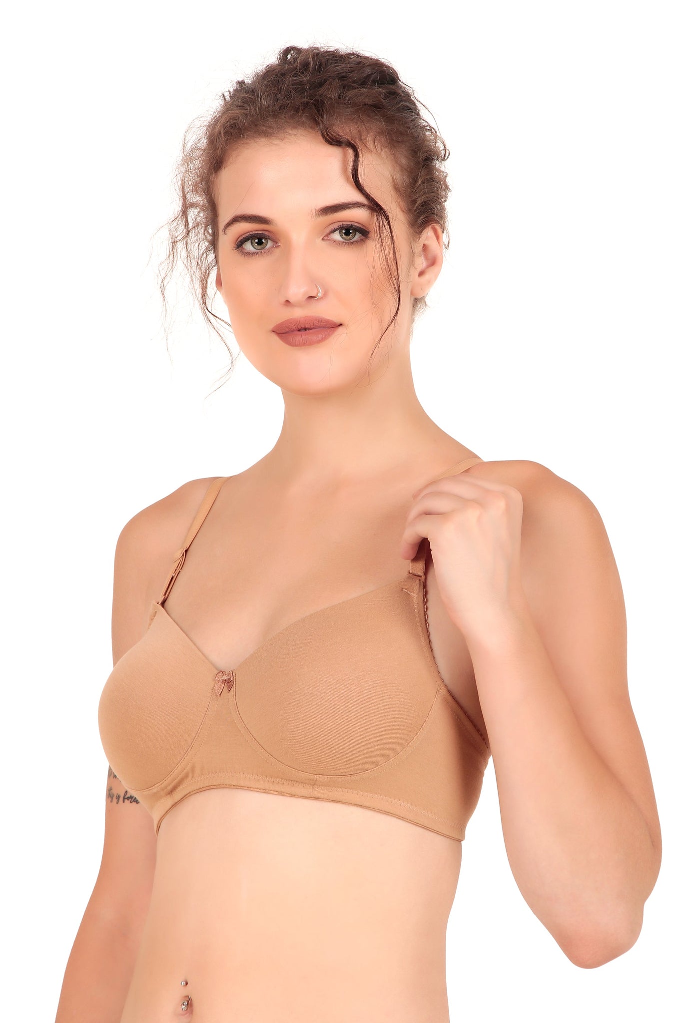 VONZZO BRACC1001 LIGHTLY PADDED WIREFREE FULL COVERAGE T SHIRT BRA