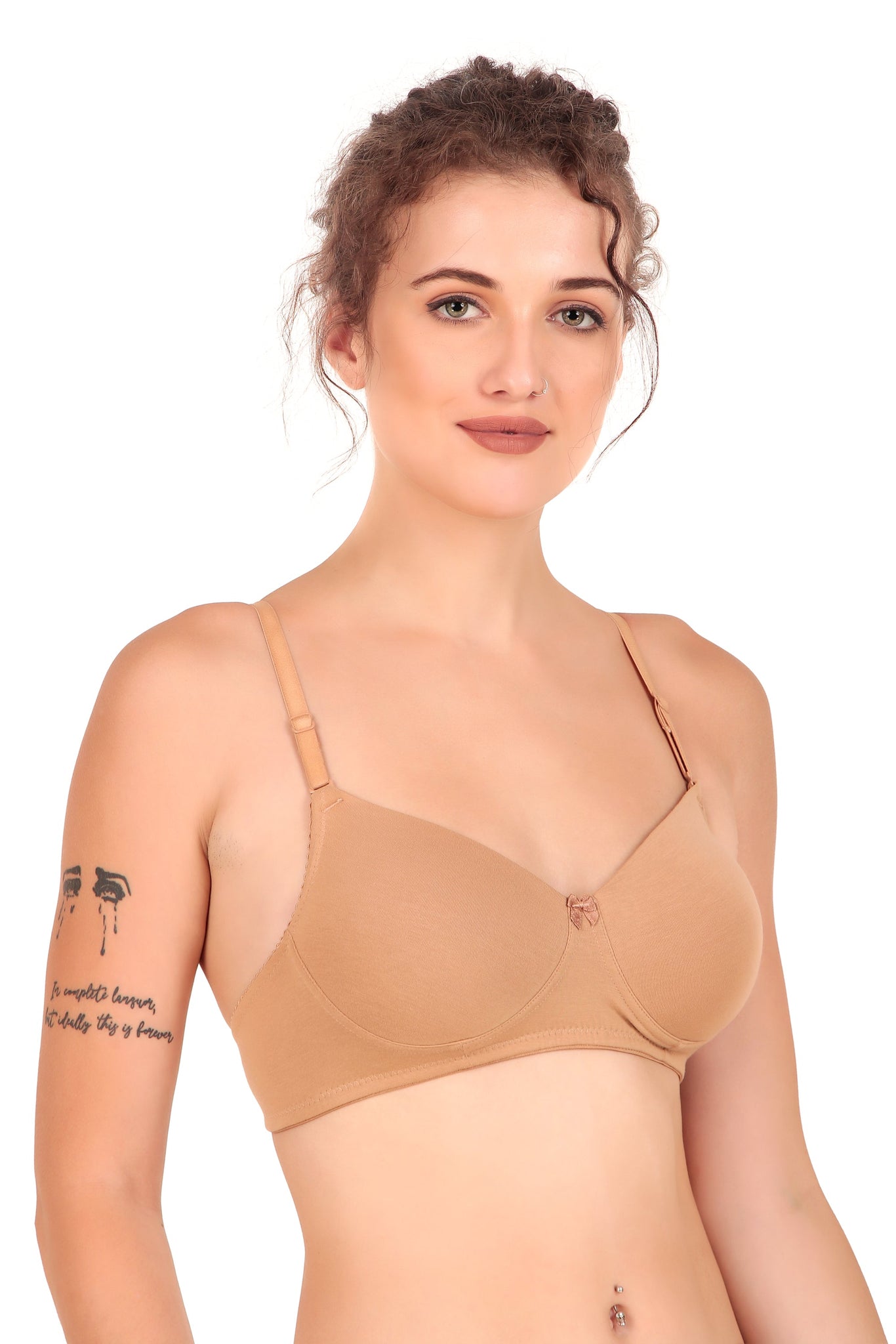 VONZZO BRACC1001 LIGHTLY PADDED WIREFREE FULL COVERAGE T SHIRT BRA