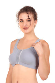 SLUUW SB004 - NON-PADDED NON-WIRED EVERYDAY FRONT CLOSURE MINIMIZER BRA