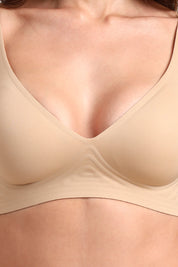 BELLAGIO Seamless Everyday Bra with Soft Support and Smooth Finish for Women BB0811-SKIN-CC101
