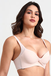 AXTZH Beautifully Designed Push-Up Bra for Women with Elegant Detailing and Everyday Comfort X2510-BLUSH-CP402
