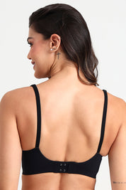 BELLAGIO  Seamless Everyday Bra with Soft Support and Smooth Finish for Women BB0811-BLACK-CC101