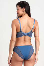 AXTZH Women’s Lingerie Panty Crafted with Delicate Lace for Alluring Comfort AP3102-SBLUE