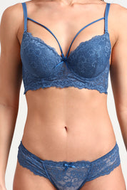 AXTZH Women’s Lingerie Panty Crafted with Delicate Lace for Alluring Comfort AP3102-SBLUE