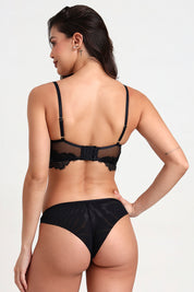 BELLAGIO Stylish Lace Panty Paired with Matching Bra for Women – Comfort Meets Allure BP5357-BLACK