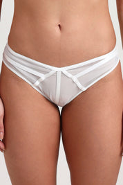 BELLAGIO Alluring Strappy Panty with Sheer Detailing and Coordinated Bra BP5331-WHITE