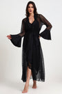AXTZH Three-Piece Nightwear Set Blending Sheer Elegance, Comfort, and Sophistication for Women X3011-BLACK-F12S