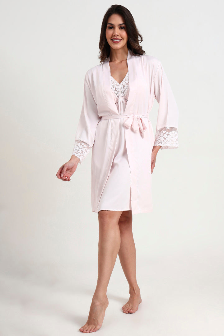 AXTZH Luxurious Women’s Two-Piece Nightwear Combining Comfort, Elegance, and Everyday Ease X3304-BLUSH-F11S