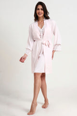 AXTZH Luxurious Women’s Two-Piece Nightwear Combining Comfort, Elegance, and Everyday Ease X3304-BLUSH-F11S