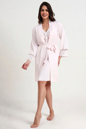 AXTZH Luxurious Women’s Two-Piece Nightwear Combining Comfort, Elegance, and Everyday Ease X3304-BLUSH-F11S