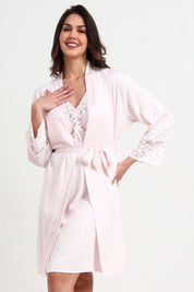 AXTZH Luxurious Women’s Two-Piece Nightwear Combining Comfort, Elegance, and Everyday Ease X3304-BLUSH-F11S