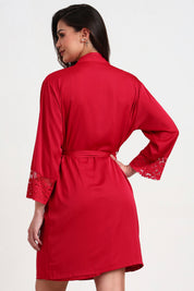 AXTZH Luxurious Women’s Two-Piece Nightwear Combining Comfort, Elegance, and Everyday Ease X3304-SCARLET-F11S