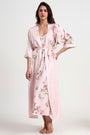 AXTZH Elegant Two-Piece Women’s Nightwear Set with Flowing Robe and Matching Slip X2128-PINPR-F12S