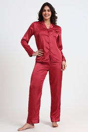 AXTZH Elegant and Comfortable Women’s Nightwear Ensemble for Peaceful Evenings and Restful Sleep X8139-ROUGE-WC2S