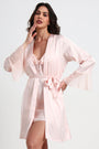 AXTZH Elegant Two-Piece Women’s Nightwear with Sheer Robe and Matching Inner Dress X0914-BLUSH-F11S