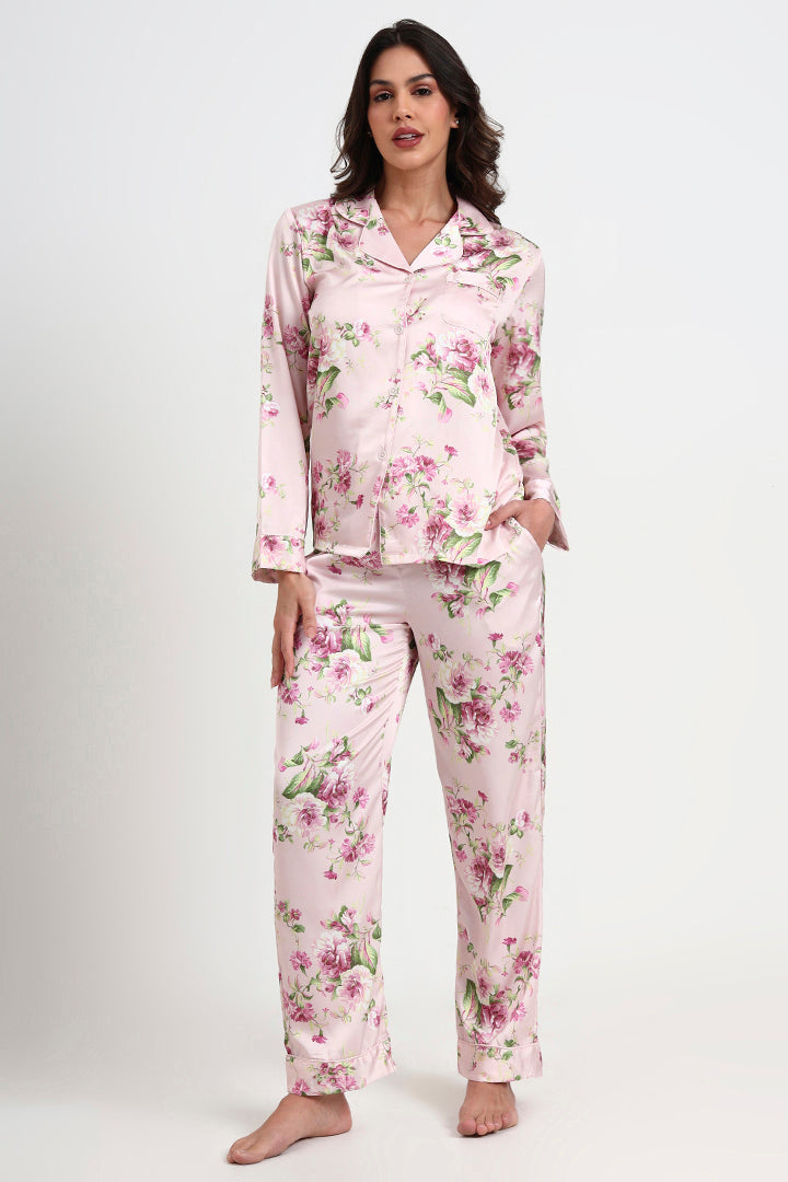 AXTZH Elegant and Comfortable Women’s Nightwear Ensemble for Peaceful Evenings and Restful Sleep X8139-PINPR-WC2S
