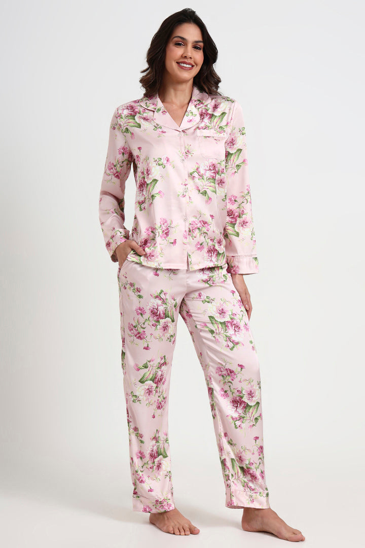 AXTZH Elegant and Comfortable Women’s Nightwear Ensemble for Peaceful Evenings and Restful Sleep X8139-PINPR-WC2S